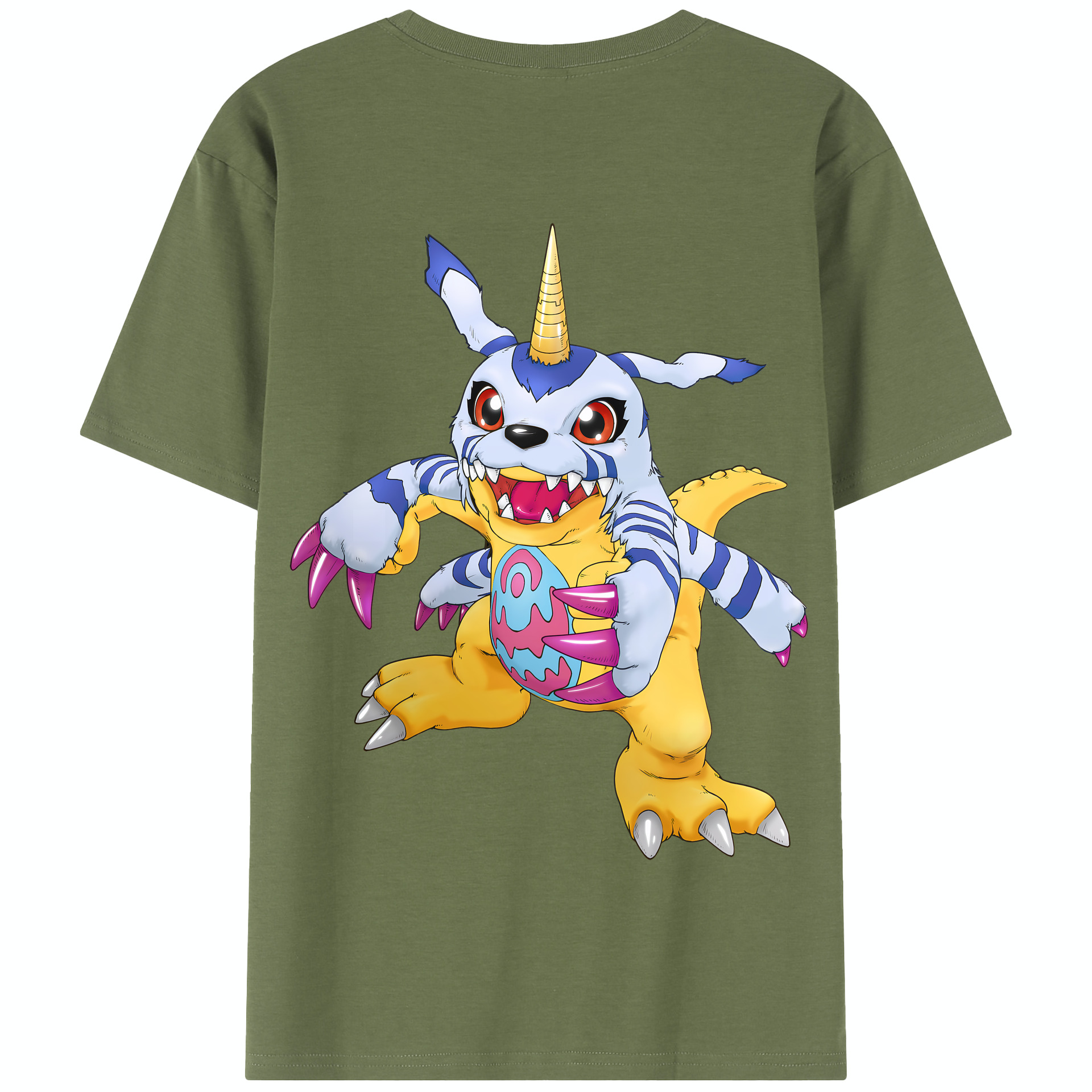 （画像用） Digimon デジタルモンスター/デジモン 綿100％半袖Tシャツ（背面プリント）